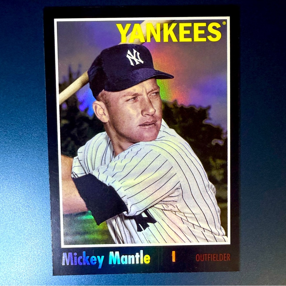 Mickey Mantle Black Border Refractor Topps Archives New York Yankees HOF